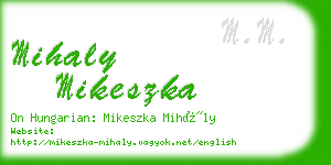 mihaly mikeszka business card